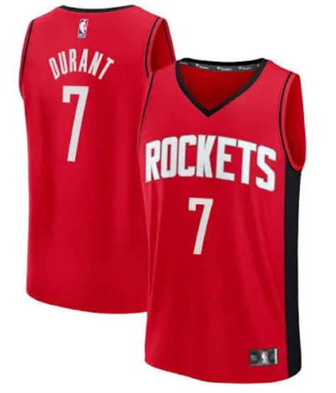 Men Houston Rockets #7 Kevin durant red NBA 2025 jersey->houston rockets->NBA Jersey